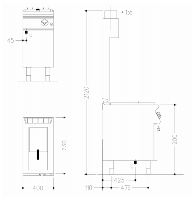Фритюрница Mareno NF74G10