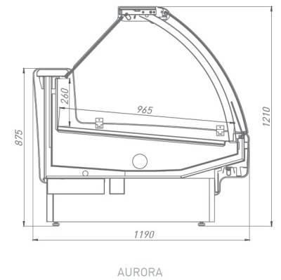 Витрина холодильная Brandford Aurora 320